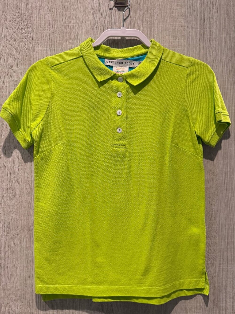 Gretchen Scott Lime Green Polo Shirt – XS